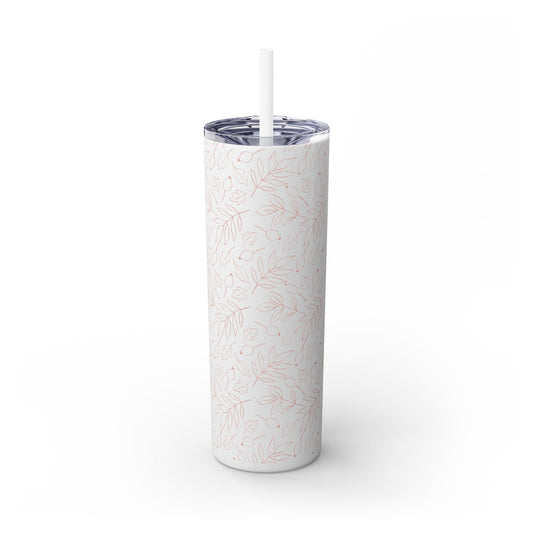 Fall Leaf, Skinny Tumbler with Straw, 20oz