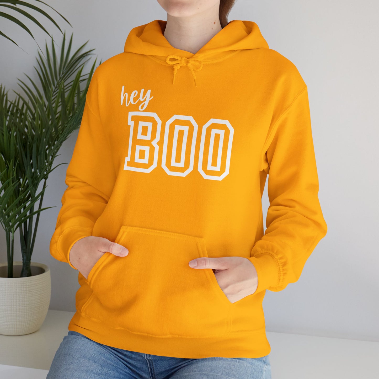 hey BOO Unisex Heavy Blend™ Hooded Sweatshirt