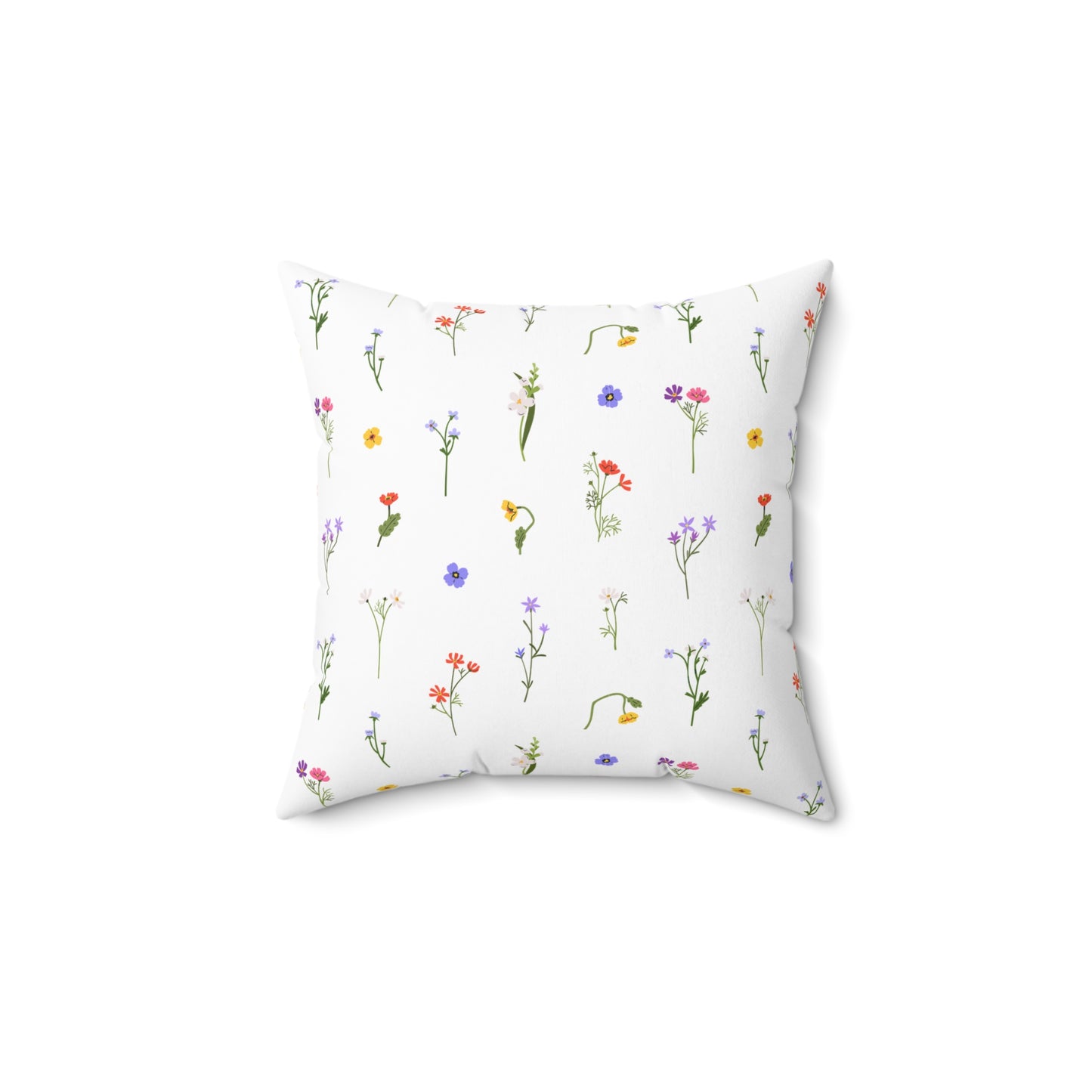 Wild Flowers, Spun Polyester Square Pillow