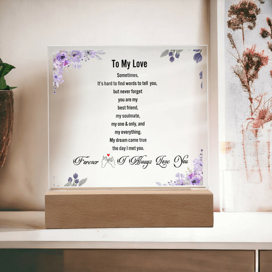 For Lovers | Square Acrylic Plaque