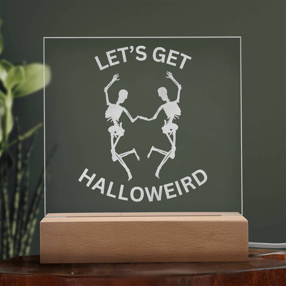 LET'S GET HALLOWEIRD, HALLOWEEN DECORATION ACRYLIC PLAQUE