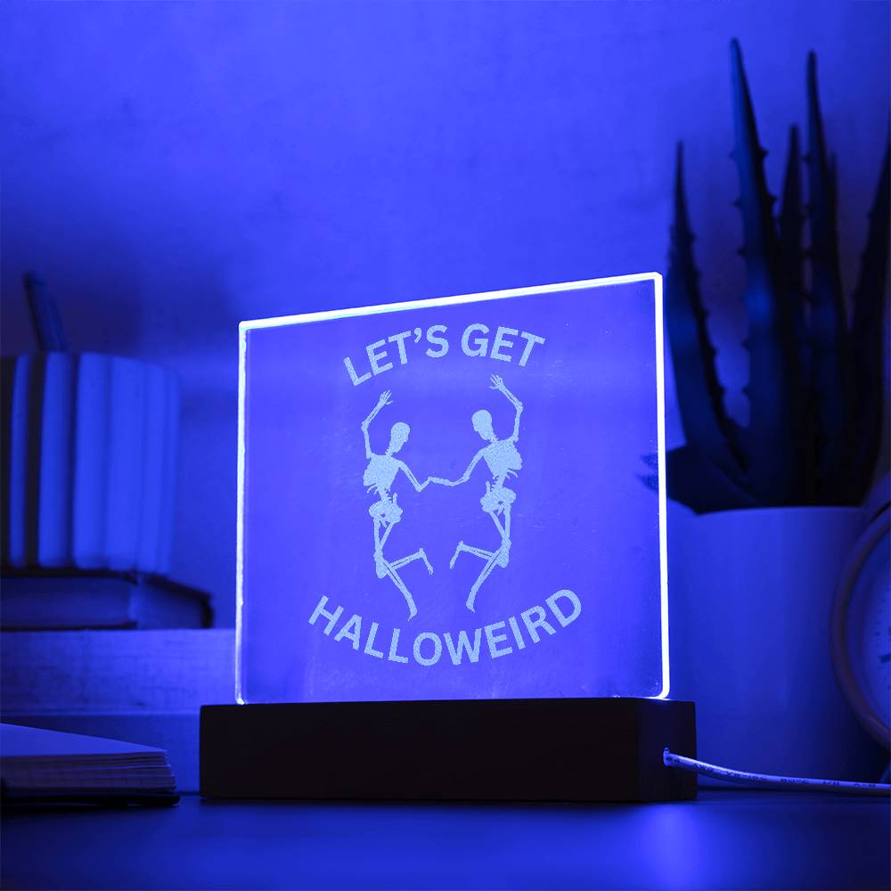 LET'S GET HALLOWEIRD, HALLOWEEN DECORATION ACRYLIC PLAQUE