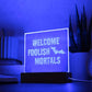 Welcome Foolish Mortals, Halloween Decor, Square Acrylic