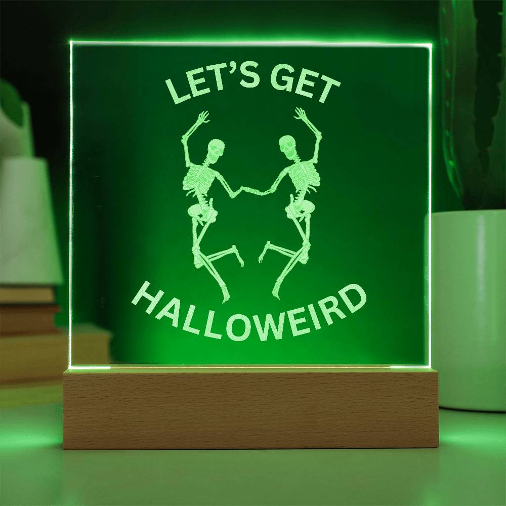 LET'S GET HALLOWEIRD, HALLOWEEN DECORATION ACRYLIC PLAQUE