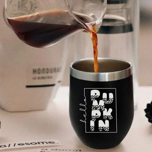 Hello Pumpkin' Wine Tumbler, 12oz.